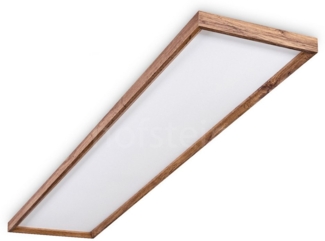 hofstein Deckenleuchte Deckenlampe aus Metall/MDF/Kunststoff in Schwarz/Holzoptik/Weiß, LED fest integriert, 3000 Kelvin, 36 Watt, 4300 Lumen, 3000 Kelvin, Länge 120 cm