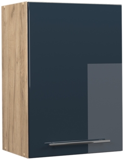 Vicco Küchenschränke Dunkelblau Hochglanz 50 cm, Fame-Line