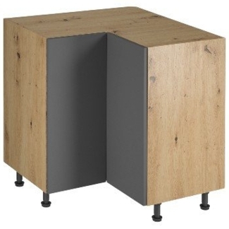 ROYAL24_MARKT Eckunterschrank - Platzsparender Eckunterschrank für jede Küche (Eckunterschrank, 1-St, Premium - Langen) Hochwertig - Modern - Exklusiv.