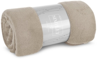 Wohndecke Simple1 Kuscheldecke aus Mikrofaser, Eurofirany, 150x200 cm, weiche Sofadecke & TV-Decke, Überwurf