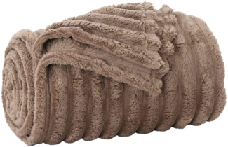 Überwurfdecke, Wohndecke Kamel 270 x 240 cm Fleece