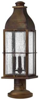 Außenleuchte, Sockelleuchte, H 63 cm, Messing