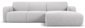 Micadoni Boucle Ecksofa Molino 4-Sitzer Rechts Boucle Hellgrau