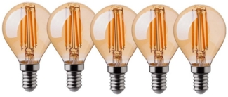 5x4W E14 Edison LED Vintage Filament Glühbirne Birne Leuchtmittel Retro Nostalgie Beleuchtung G45 2200K Warmweiß