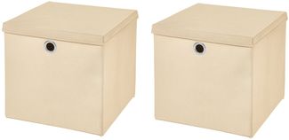 StickandShine Faltbox 2er SET 32 x 32 x 32 cm mit Deckel – perfekt für KALLAX - 19 Farben