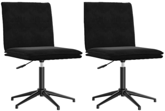 vidaXL Esszimmerstühle 2 Stk. Schwarz Samt 3315373