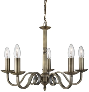 Deckenleuchte, Antik Messing, H 94 cm, RICHMOND