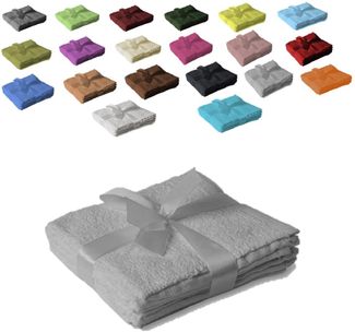 12 x Seiftuch 500 g/m² 30x30 cm Silber