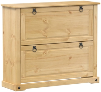 vidaXL Schuhschrank Corona 99x32x85 cm Massivholz Kiefer 4002785