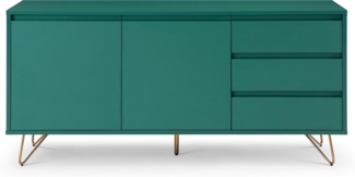Sideboard MDF/Metall Grün 150 x 40 x 70 cm
