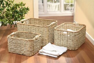 Home-trends24. de Aufbewahrungskorb Füllkorb Schilfstroh Universalkorb Korb Körbe Rattan Variante