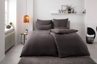 my home Bettwäsche Desner, Microfaser, 2 teilig, Premium Qualität, 100 % Polyester, sehr weich, uni, ab 135x200 cm