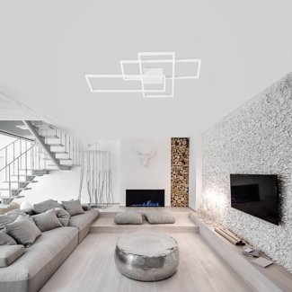 Nova Luce 9977001 BILBAO LED Deckenleuchte 90x67cm 3000K Weiss
