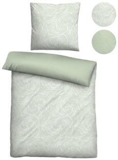 biberna Tencel Bettwäsche 0474495 STRUDEL, salbei, 1x 135x200 cm + 1x 80x80 cm
