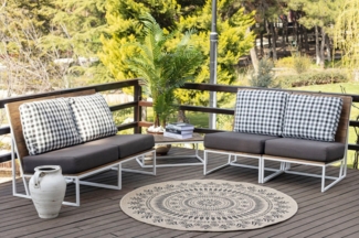 Livabliss Teppich ILA, rund, Höhe: 8 mm, Teppich In- /Outdoor Boho Jute-Optik, Balkon, Terrasse, Garten, Rund