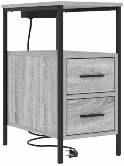 vidaXL Nachttisch Grau Sonoma 30 x 48 x 61 cm Holzwerkstoff 859416