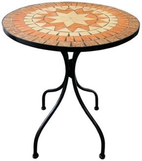 Mediteraner Mosaik Gartentisch Bistrotisch Tisch Ø60cm