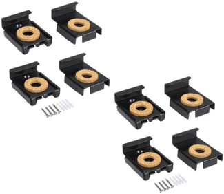 BAYLI Regal 8er Set - Spiegelaufhängung Clips Set mit Dübel und Schrauben, 8x