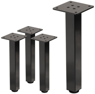 ML-DESIGN Tischbein 4er Set Tischkufen I-Design Möbelfüße und Tischgestell aus Stahl, 4er Set Bankkufen 30cm Dunkelgrau glänzend eckig Möbelbeine