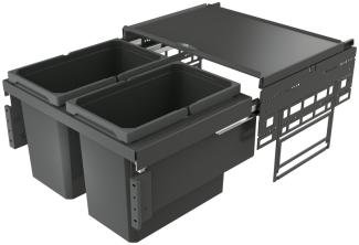 Abfallsorter 8013304 COX base 360 S/600-2 anthrazit / Schrankbreite 60 cm / Abfalleimer / Abfallsammler / Mülleimer