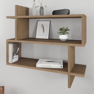 Decortie Bücherregal Paralel, Modernes Wandregal/Bücherregal, 70 x 22 x 65 cm
