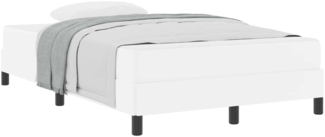 vidaXL Bettrahmen mit Matratze Reinweiß 120 x 190 cm Stoff 3398619