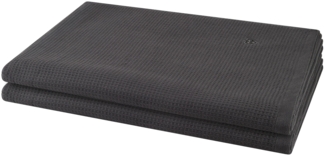 Ross Pique 2 tlg. Frottier-Set - 2 X Saunatuch (80 X 200cm) - 520 g/m2 - Anthrazit