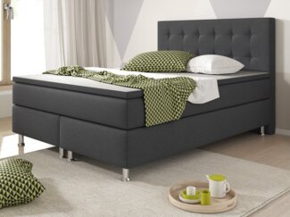 inter Boxspringbett K-01 Schlafzimmerbett Betten Bett inklusive Topper und Matratzen (Komplettbett Set, Bett 180x200 cm inkl. Kopfteil mit 7-Zonenmatratzen und Topper), Bett, SOFORT LIEFERBAR