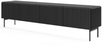 yourhouse24 Lowboard RTV-Schrank Muti 4D 195 x 51 x 40 cm Schwarz, Kaschmir