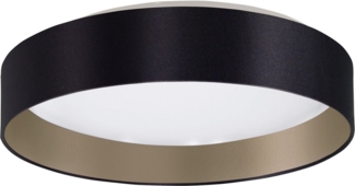 my home LED Deckenleuchte Juria, CCT - über Fernbedienung, LED fest integriert, Neutralweiß, Warmweiß, Deckenlampe Ø38 x H9 cm mit Textil-/Stoffschirm, CCT, Fernbedienung