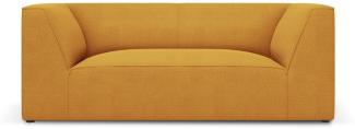 Micadoni 2-Sitzer Sofa Ruby | Bezug Yellow | Beinfarbe Black Plastic