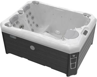 Wellis Manhattan Life Whirlpool Außenwhirlpool 201x153x85cm für 3 Personen inkl. Thermocover