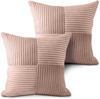 Amilian Dekokissen mit Füllung und Kissenbezug - Deko Kissen, Sofakissen, Zierkissen, (2 Stück), 40x40 cm, Kopfkissen mit Kissenfüllung