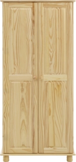 Kleiderschrank Kiefer massiv Natur lackiert B/H/T ca. 82/170/52 cm false