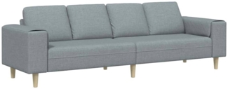 vidaXL Sofa Set Hellgrau Stoff 3335081