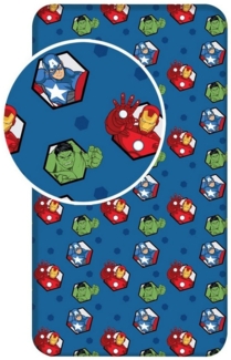 Marvel Avengers Spannbetttuch Weiches Betttuch 200 x 90 cm für Kinderzimmer