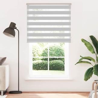 vidaXL Zebrarollo Hellgrau 120x230 cm Stoffbreite 115,9 cm Polyester 4014499