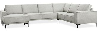 OTTO home Wohnlandschaft OLAND U-Form, XXL, B: 342 cm, Skandi-Design, Skandi-Design in Struktur, Flachgewebe, Luxus-Microfaser, Boucle