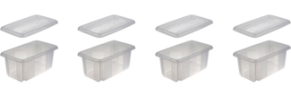 keeeper Organizer emil (Set, 4 St), Aufbewahrungsbox, 7 L, mit Deckel, hochwertiger Kunststoff