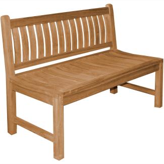 Gartenbank Arezzo Teak Massivholz ohne Armlehnen - Breite: 180 cm