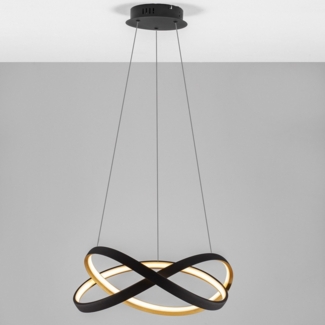 Nova Luce 9756717 ODREY LED Pendelleuchte 50cm 2700-3500-5000K Schwarz Gold