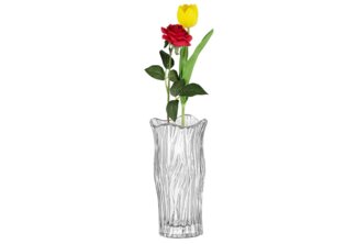 Homewit Tischvase Klare Glasvase, Kristall Blumenvase, für Wohnzimmer Hochzeit (1 St), Röhren-Blumenvase, Hydrokultur Pflanzen Küche Deko