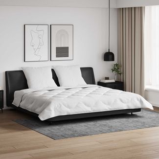vidaXL Decke mit Kissen 3 pcs Weiß Mikrofaser und Daunenfedern 3377912