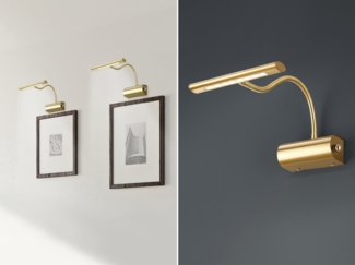 Stilvolle 4 Watt LED Wandleuchte in Messing matt