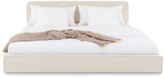 IDIMEX Polsterbett LATINI, Bett 180x200 cm mit höhenverstellbarem Kopfteil und Lattenrost Beige