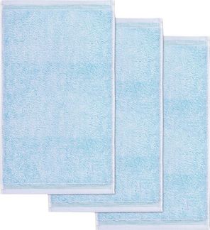 Möve Gästehandtücher Superwuschel, Walkfrottee (Set, 3-St), Gästehandtücher Set mit Bordüre, 100% Premium Cotton Baumwolle, weich