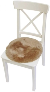 Lammfell Sitzkissen Ø 40 cm Cappuccino