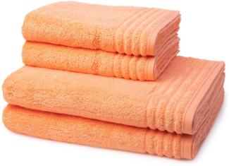 Vossen Vienna Style Supersoft 4 tlg. Frottier-Set - 2 X Handtuch (50 X 100cm), 2 X Duschtuch (67 X 140cm) - 620 g/m2 - Apricot