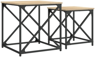 Couchtische, Sofatische 2 Stk. Sonoma-Eiche Holzwerkstoff