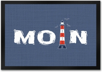 speecheese Fußmatte Fußmatte in 35x50 cm im maritimen Stil mit Spruch: Moin und Maritim